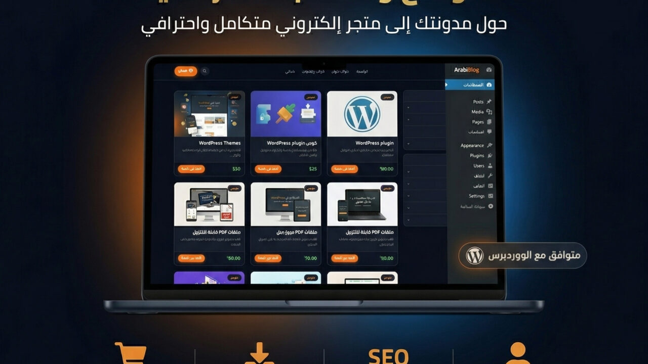 قالب ووردبرس عربي لبيع القوالب والمنتجات الرقمية ArabiBlog Pro v5